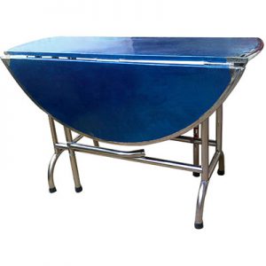 Bàn tròn inox xếp 3