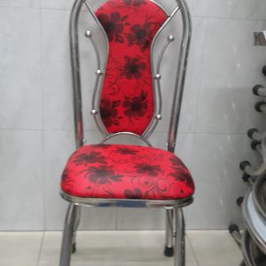 Ghế dựa inox nệm bông đỏ