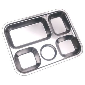 Khay cơm  5 ngăn inox 304 (29 x 37 x 3)