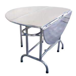 Bàn tròn inox xếp 3- inox 201