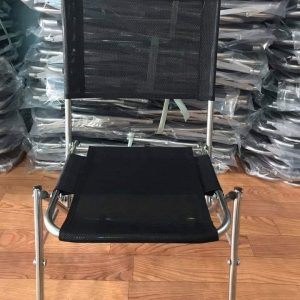 Ghế lưới cafe inox lưng thấp