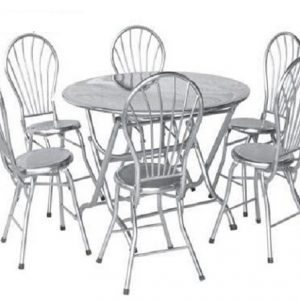 Bộ bàn inox tròn 6 ghế 11533