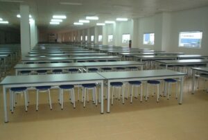 bàn ghế inox cho nhà ăn can tin