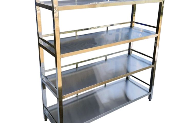kệ inox 304 chịu lực cho bếp công nghiệp
