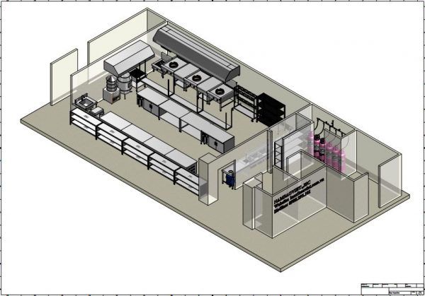 bản vẽ mẫu hệ thống bếp inox nhà hàng 